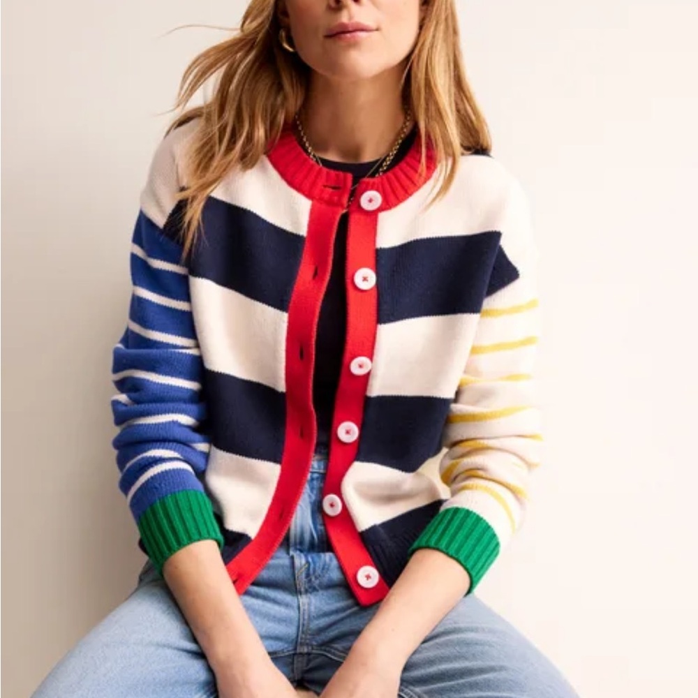 Boden Hotch Potch Cotton Cardigan